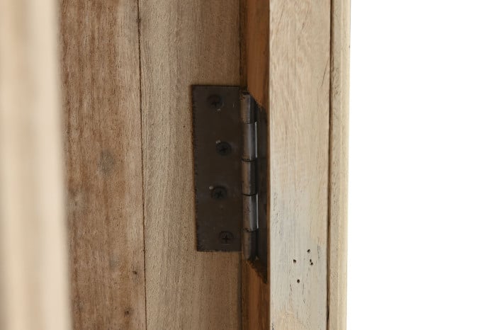 Vitrine Bois Recyclé 130x55x209 cm Naturel