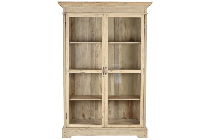 Vitrine Bois Recyclé 130x55x209 cm Naturel