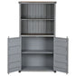 Étagère Métal MDF 87x44x168,5 cm Gris