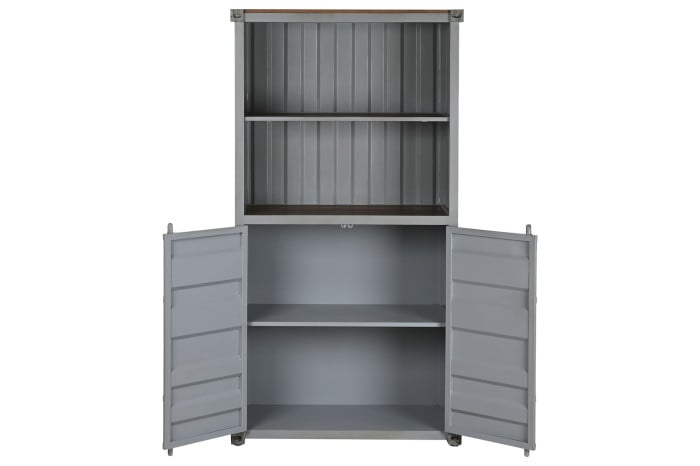Étagère Métal MDF 87x44x168,5 cm Gris