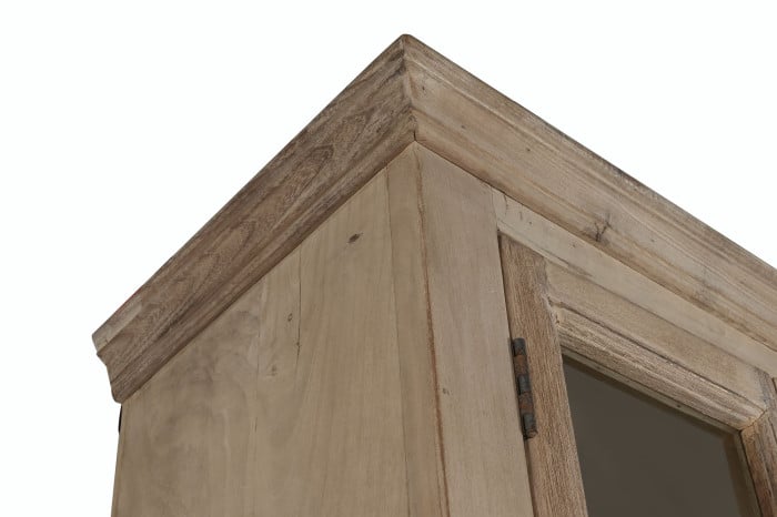 Vitrine XXL Teck Manguier 270x43x244 cm Naturel