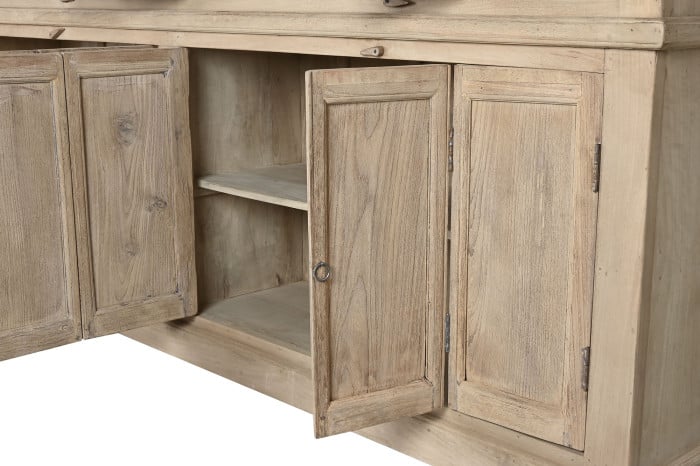 Vitrine XXL Teck Manguier 270x43x244 cm Naturel