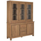Vitrine Teck Recyclé Verre 164x47x211,5 cm Marron