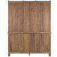 Vitrine Teck Recyclé Verre 164x47x211,5 cm Marron