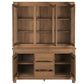 Vitrine Teck Recyclé Verre 164x47x211,5 cm Marron