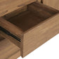 Vitrine Teck Recyclé Verre 164x47x211,5 cm Marron
