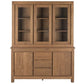 Vitrine Teck Recyclé Verre 164x47x211,5 cm Marron