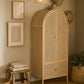 Armoire Sapin Rotin 79x58x180 cm Naturel