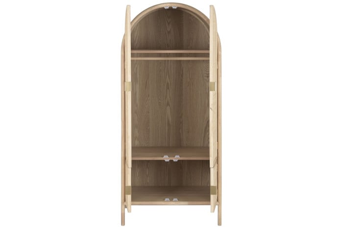 Armoire Sapin Rotin 79x58x180 cm Naturel