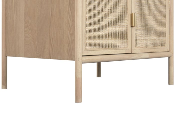 Armoire Sapin Rotin 79x58x180 cm Naturel