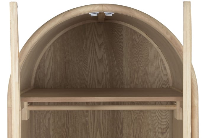 Armoire Sapin Rotin 79x58x180 cm Naturel