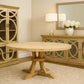 Vitrine Bois Massif Manguier 120x50x205 cm Blanc Naturel