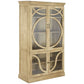 Vitrine Bois Massif Manguier 120x50x205 cm Blanc Naturel