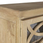Vitrine Bois Massif Manguier 120x50x205 cm Blanc Naturel