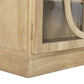 Vitrine Bois Massif Manguier 120x50x205 cm Blanc Naturel