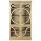 Vitrine Bois Massif Manguier 120x50x205 cm Blanc Naturel