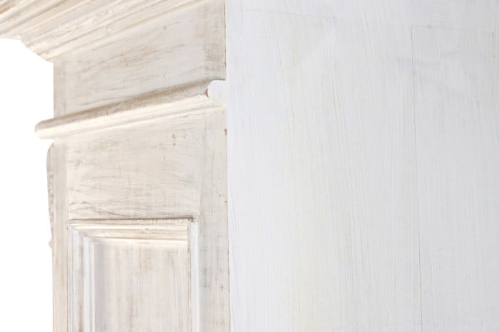 Vitrine Manguier 140x55x209 cm Blanc Décapé