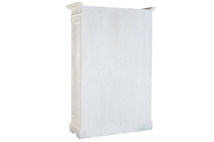 Vitrine Manguier 140x55x209 cm Blanc Décapé