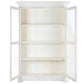 Vitrine Manguier 140x55x209 cm Blanc Décapé