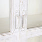 Vitrine Manguier 140x55x209 cm Blanc Décapé