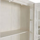 Vitrine XXL Teck Manguier 270x43x244 cm Blanc Décapage
