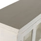 Vitrine XXL Teck Manguier 270x43x244 cm Blanc Décapage