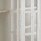 Vitrine XXL Teck Manguier 270x43x244 cm Blanc Décapage