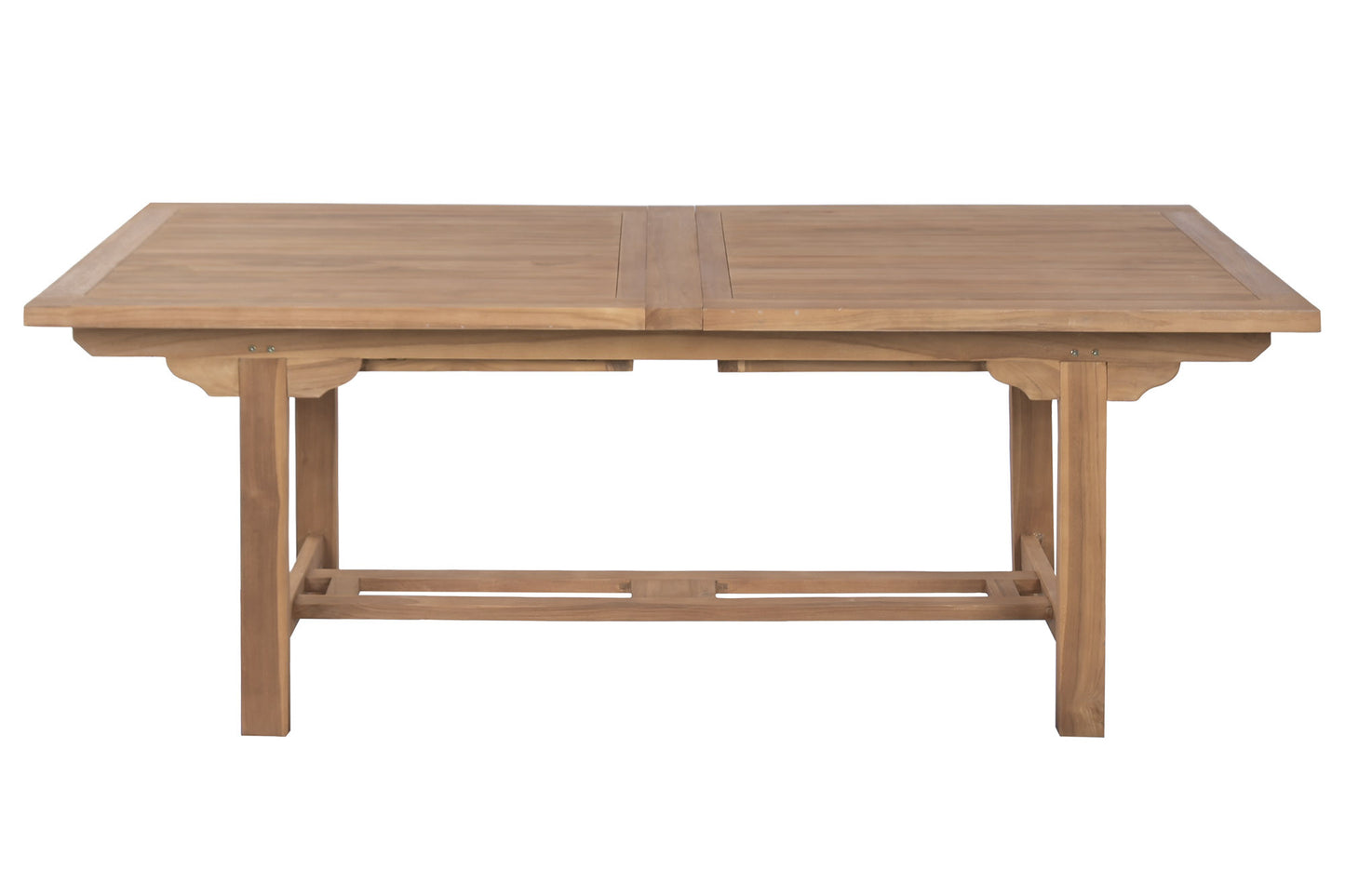 Ensemble de Table Extensible + 8 chaises en Teck -  210 x 100 x 76 cm