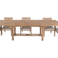 Ensemble de Table Extensible + 8 chaises en Teck -  210 x 100 x 76 cm