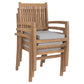 Ensemble de Table Extensible + 8 chaises en Teck -  210 x 100 x 76 cm