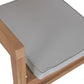 Set de Table Extensible 9 Pièces en Teck et Polyester Naturel 210x100x76 cm