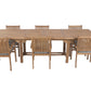 Ensemble de Table Extensible + 8 chaises en Teck -  210 x 100 x 76 cm