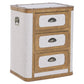 Commode Bois Polyester 48x36x60 cm Borreguito Blanc