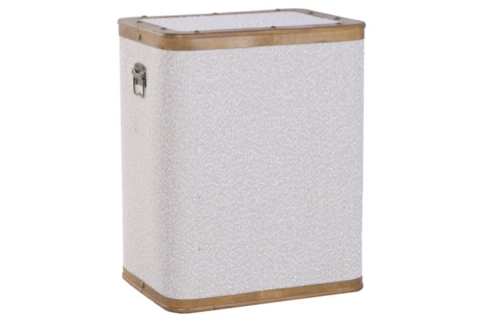 Commode Bois Polyester 48x36x60 cm Borreguito Blanc
