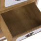 Commode Bois Polyester 48x36x60 cm Borreguito Blanc