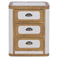Commode Bois Polyester 48x36x60 cm Borreguito Blanc