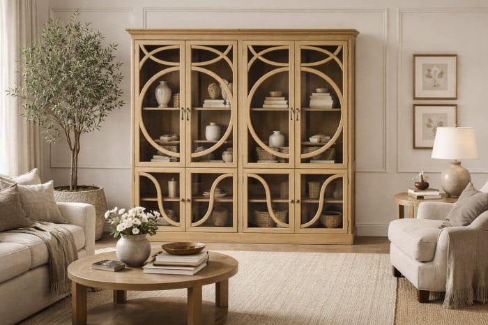 Vitrine Manguier Verre 240x50x205 cm MB-227812