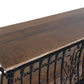 Meuble de bar au style atypique en bois et métal fer forgé