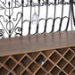 Meuble de bar au style atypique en bois et métal fer forgé