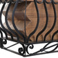 Meuble de bar au style atypique en bois et métal fer forgé