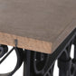 Meuble de bar au style atypique en bois et métal fer forgé