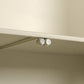 Commode Métal Verre Trempé 85x37x100 cm Crème Mat
