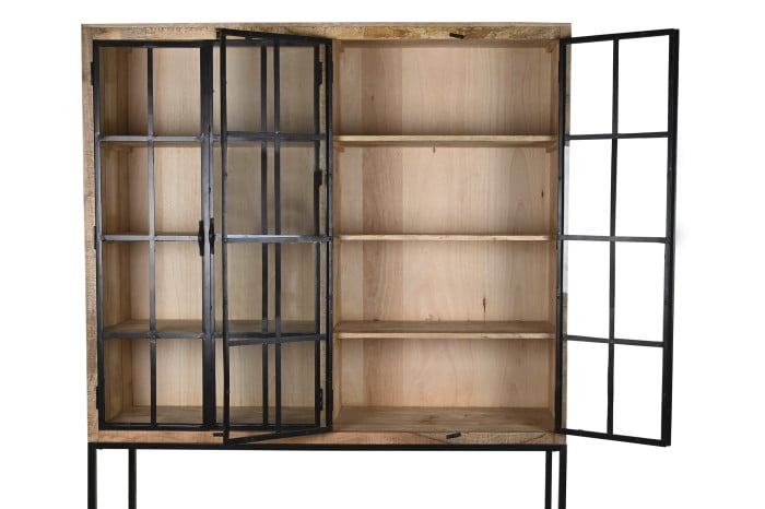 Étagère Manguier Métal 170x45x200 cm Naturel