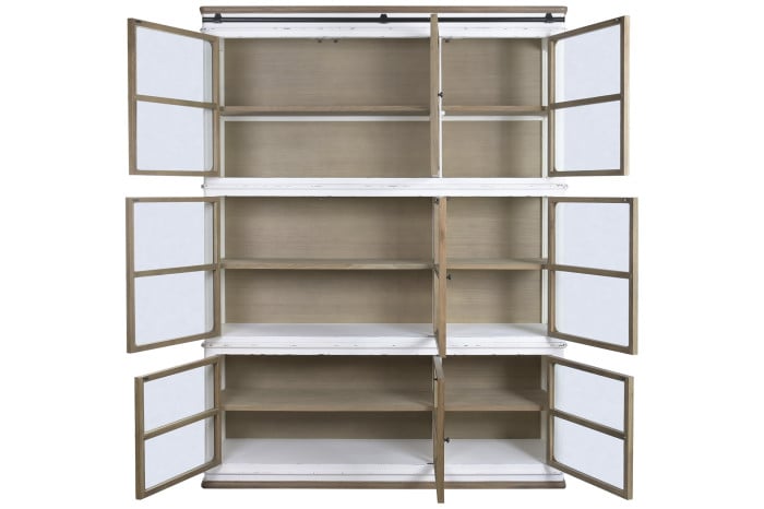 Vitrine Bois Verre 180x45x240 cm