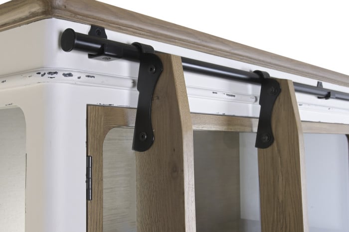 Vitrine Bois Verre 180x45x240 cm
