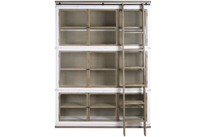 Vitrine Bois Verre 180x45x240 cm