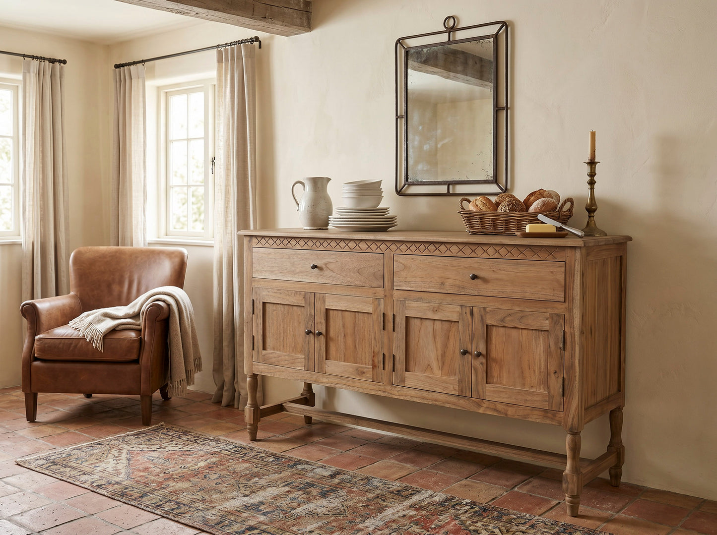 Buffet bas en Mindi 150 cm