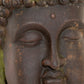 Grand cache pot Bouddha en Fibre De Verre 25x24x30 cm Noir Vieilli