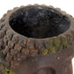 Grand cache pot Bouddha en Fibre De Verre 25x24x30 cm Noir Vieilli