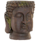 Grand cache pot Bouddha en Fibre De Verre 25x24x30 cm Noir Vieilli